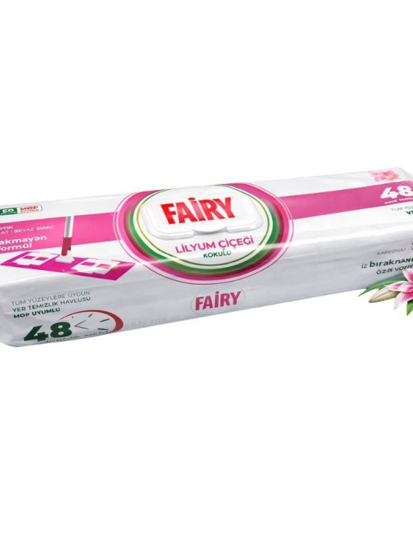 Fairy Power Lily Flower grindų valymo servetėlės, 50 vnt