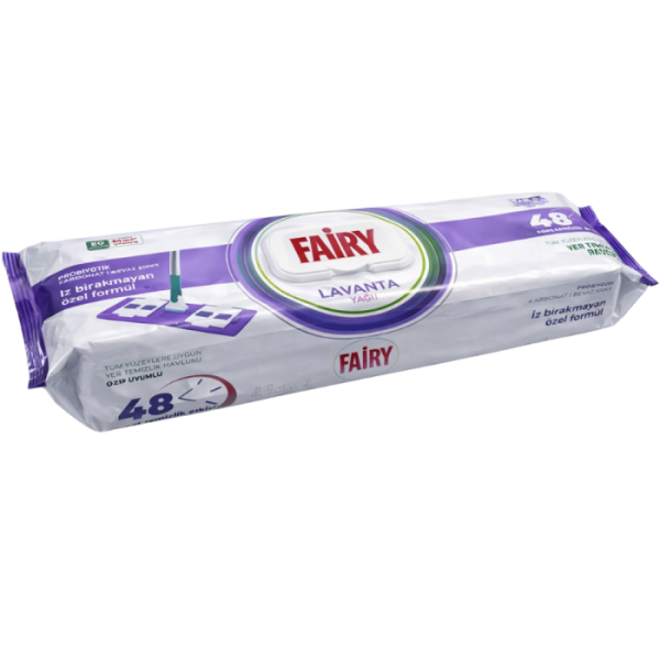 tumbnail_da114ec1-dcd7-49f6-917f-92467ef1935a.png Fairy Power Lavender grindų valymo servetėlės, 50 vnt