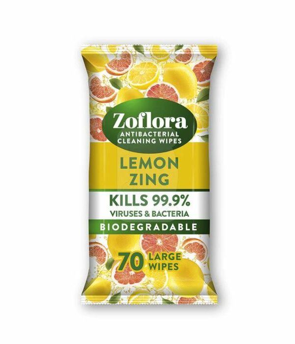 Zoflora Lemon Zing valymo servetėlės 70 vnt