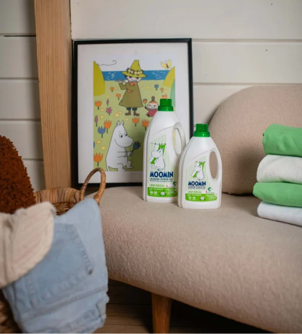 „Moomin“ universalus skalbinių gelis, 1,8 l – iki 51 skalbimo
