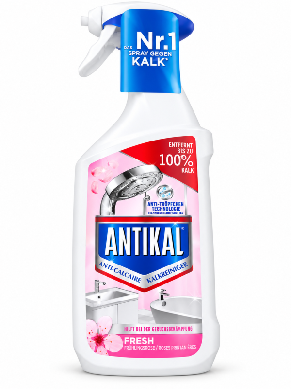 Antikal Fresh kalkių valiklis voniai, pavasarinių rožių kvapo 800 ml.