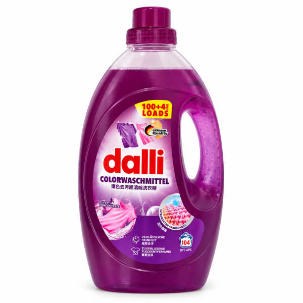 Dalli skalbiklis spalvotiems audiniams – 104 skalbimai