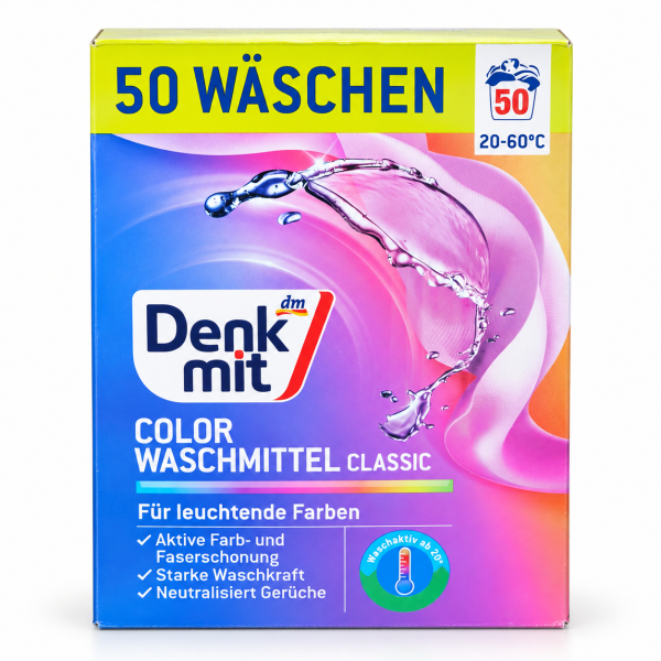 Denkmit skalbimo milteliai spalvotiems audiniams 3 kg