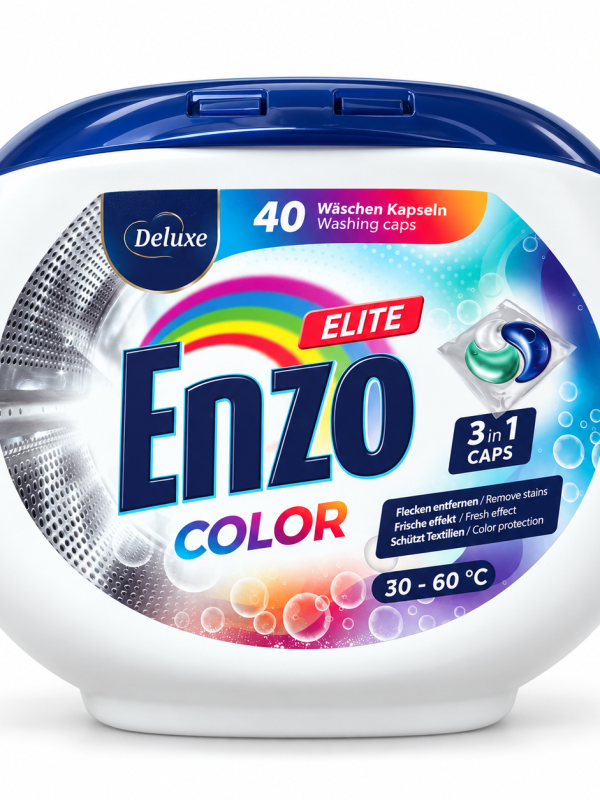 „Deluxe Enzo Elite Color“ skalbimo kapsulės spalvotiems, 40 vnt.
