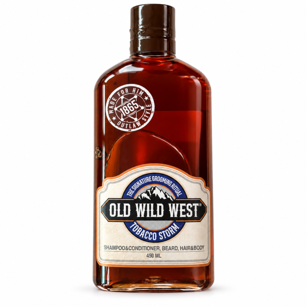Old-Wild-West-Tobacco-Storm-butelis.png OLD WILD WEST Tobacco Storm 3-in-1 dušo gelis vyrams, 450 ml