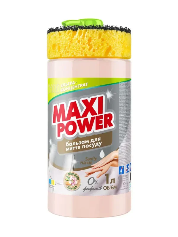 maxi-power-almond-indu-plovimo-balzamas-1l.webp MAXI POWER Almond indų ploviklis 1 l su kempine